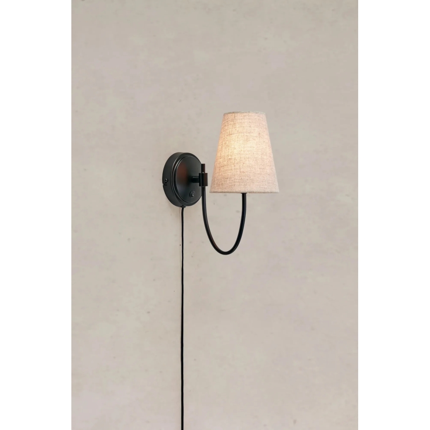 Markslöjd 108907 - Applique murale AMAR 1xE14/40W/230V lin/noir