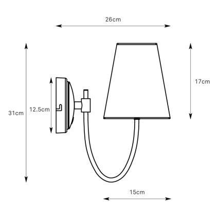 Markslöjd 108907 - Applique murale AMAR 1xE14/40W/230V lin/noir