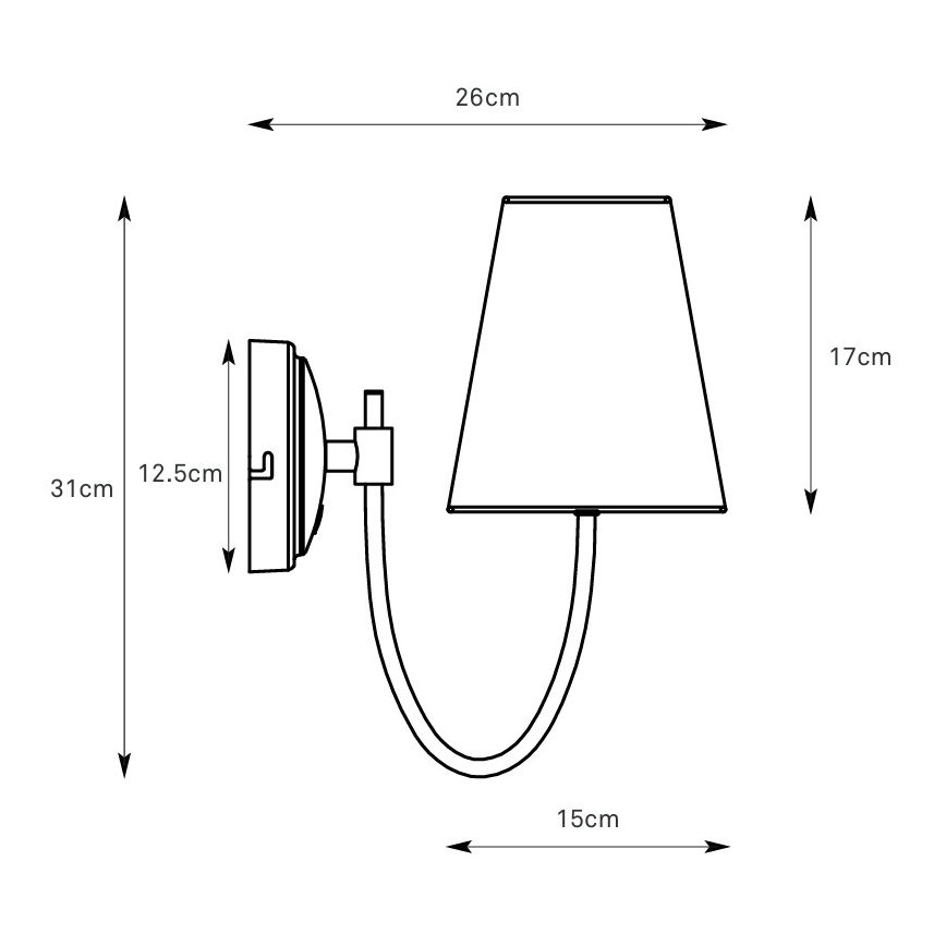 Markslöjd 108908 - Applique murale AMAR 1xE14/40W/230V blanc/laiton