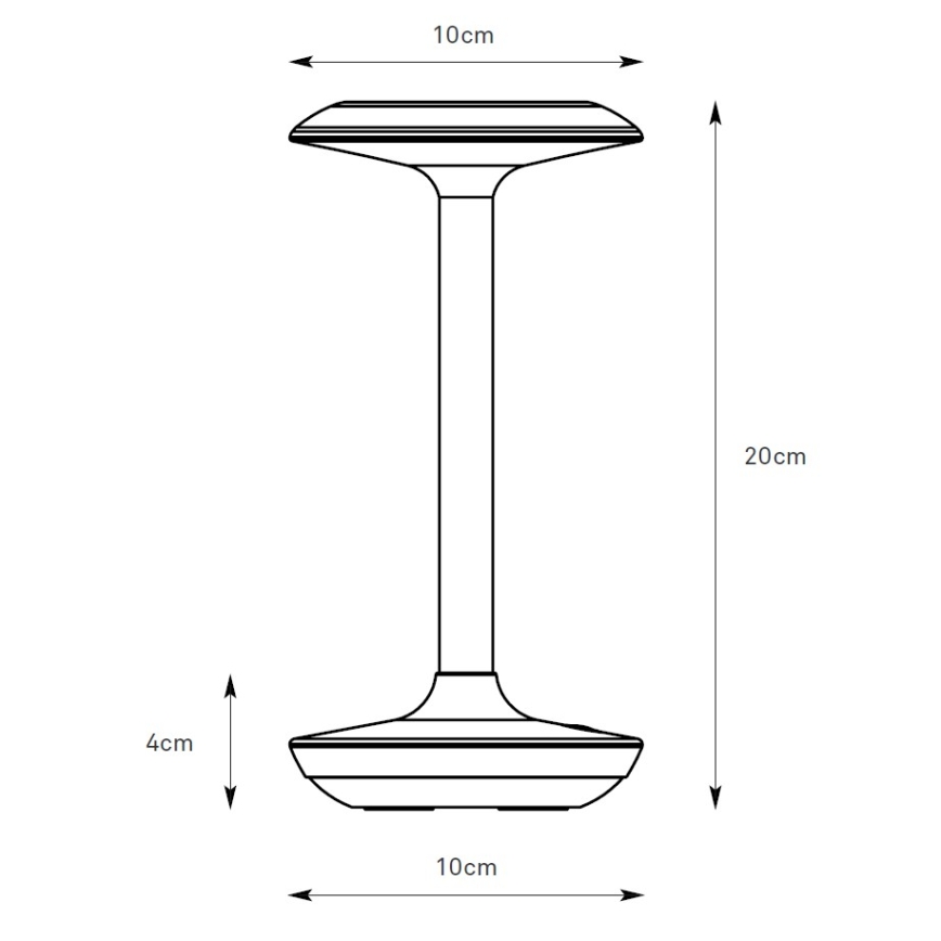 Markslöjd 108917 - Lampe de table extérieure à intensité variable et rechargeable PETIT LED/2W/1800 mAh 2200/2700/3000K IP44 gris