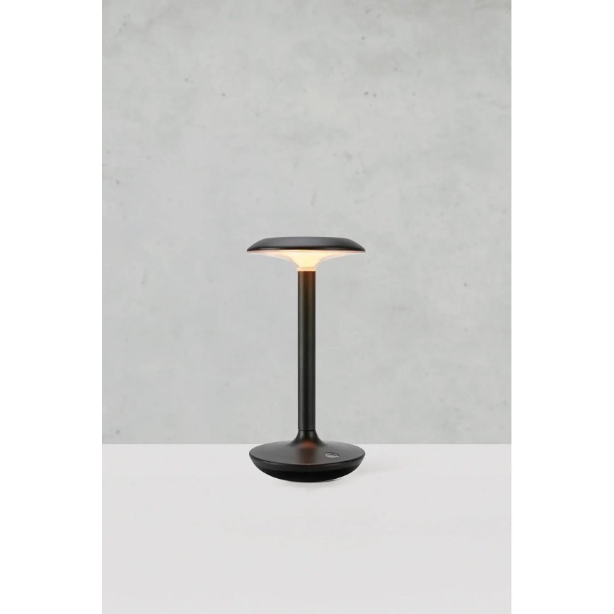 Markslöjd 108918 - Lampe de table d'extérieur à intensité variable et rechargeable PETIT LED/2W/1800 mAh 2200/2700/3000K IP44 noir