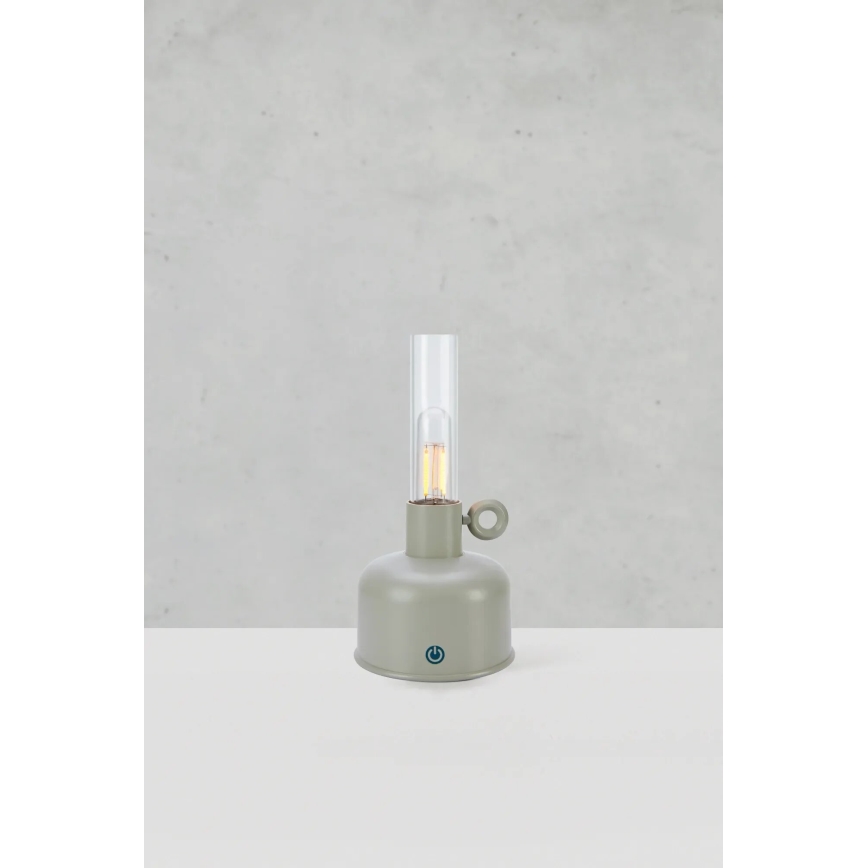 Markslöjd 108921 - Lampe de table extérieure à intensité variable et rechargeable ASTRID LED/2W/1200 mAh IP44 gris