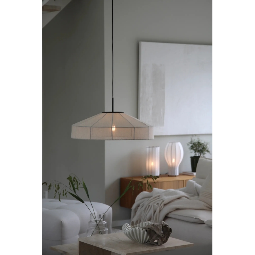 Markslöjd 108955 - Suspension sur câble ALIA 1xE27/60W/230V Ø 57 cm crème/noire