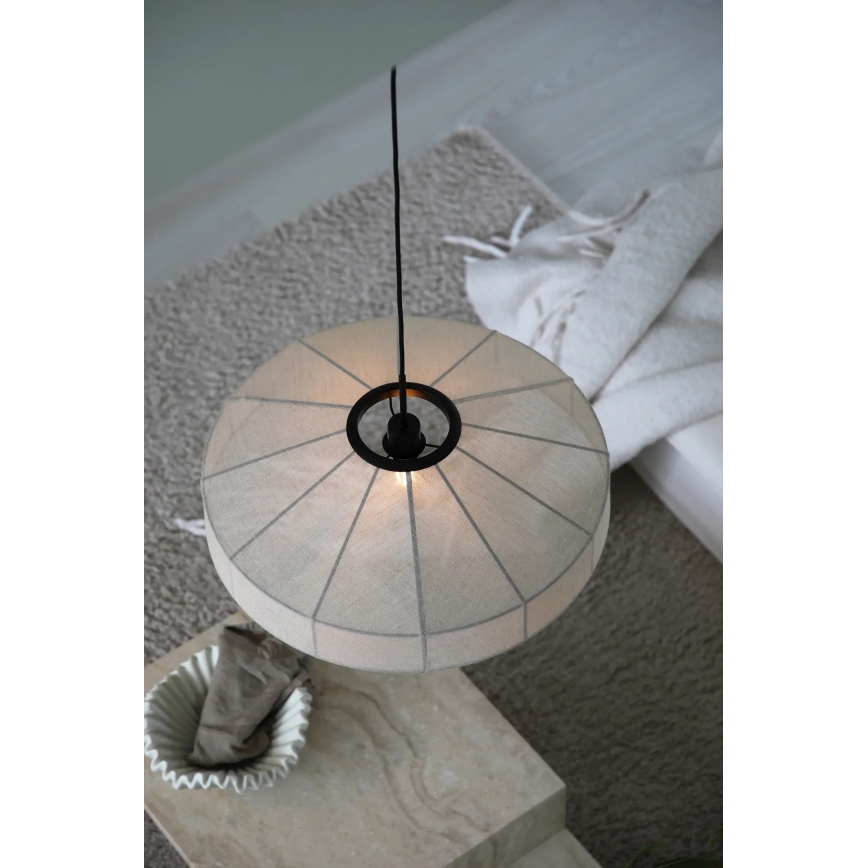 Markslöjd 108955 - Suspension sur câble ALIA 1xE27/60W/230V Ø 57 cm crème/noire