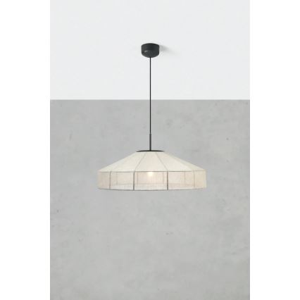 Markslöjd 108955 - Suspension sur câble ALIA 1xE27/60W/230V Ø 57 cm crème/noire