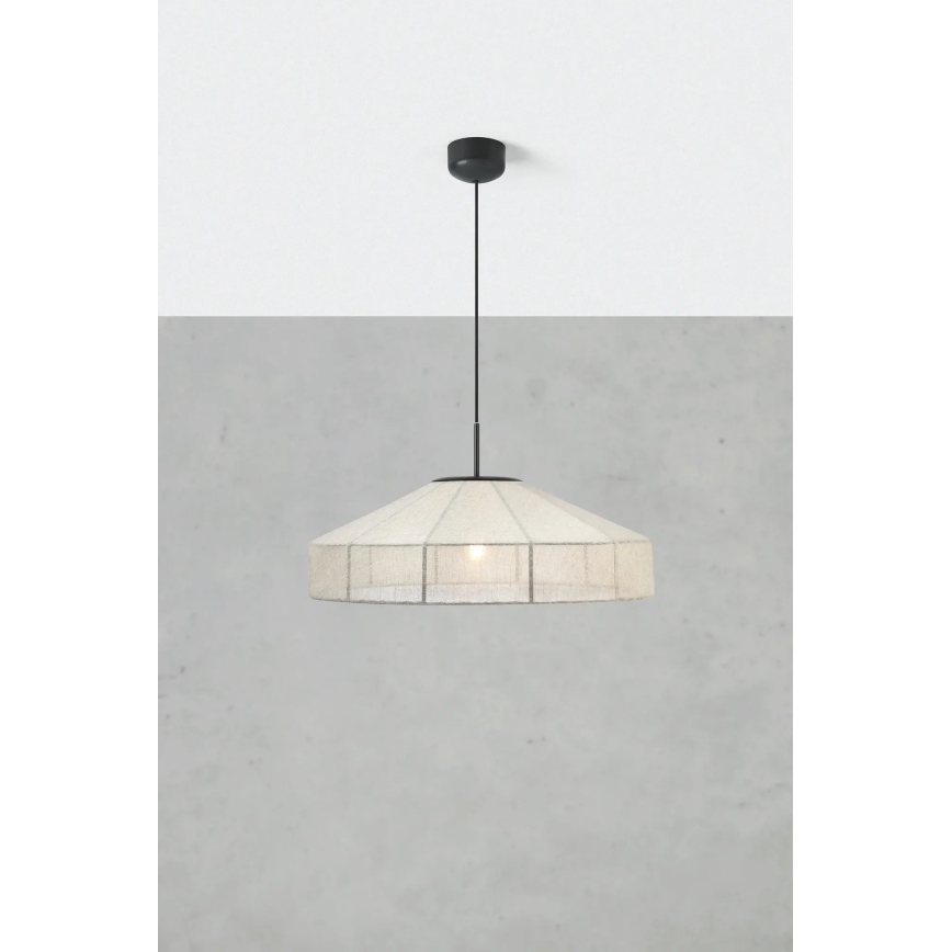 Markslöjd 108955 - Suspension sur câble ALIA 1xE27/60W/230V Ø 57 cm crème/noire