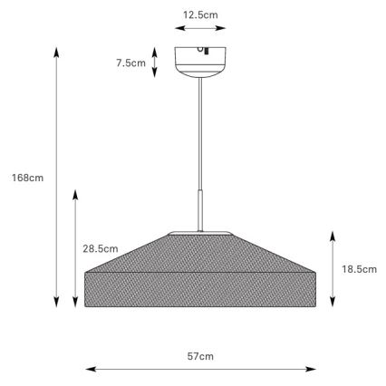 Markslöjd 108955 - Suspension sur câble ALIA 1xE27/60W/230V Ø 57 cm crème/noire