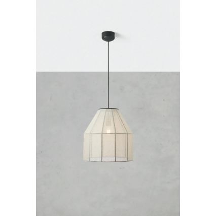 Markslöjd 108956 - Suspension sur câble AIKO 1xE27/60W/230V lin/noir