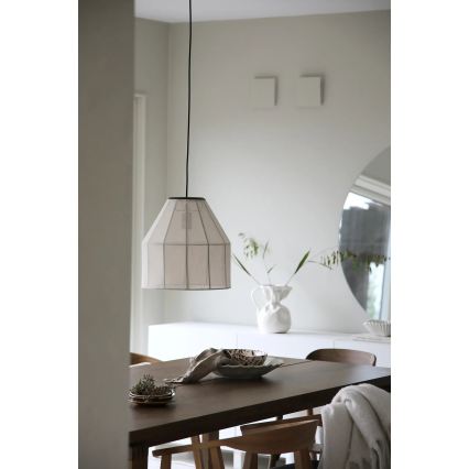 Markslöjd 108956 - Suspension sur câble AIKO 1xE27/60W/230V Ø 37 cm crème/noir