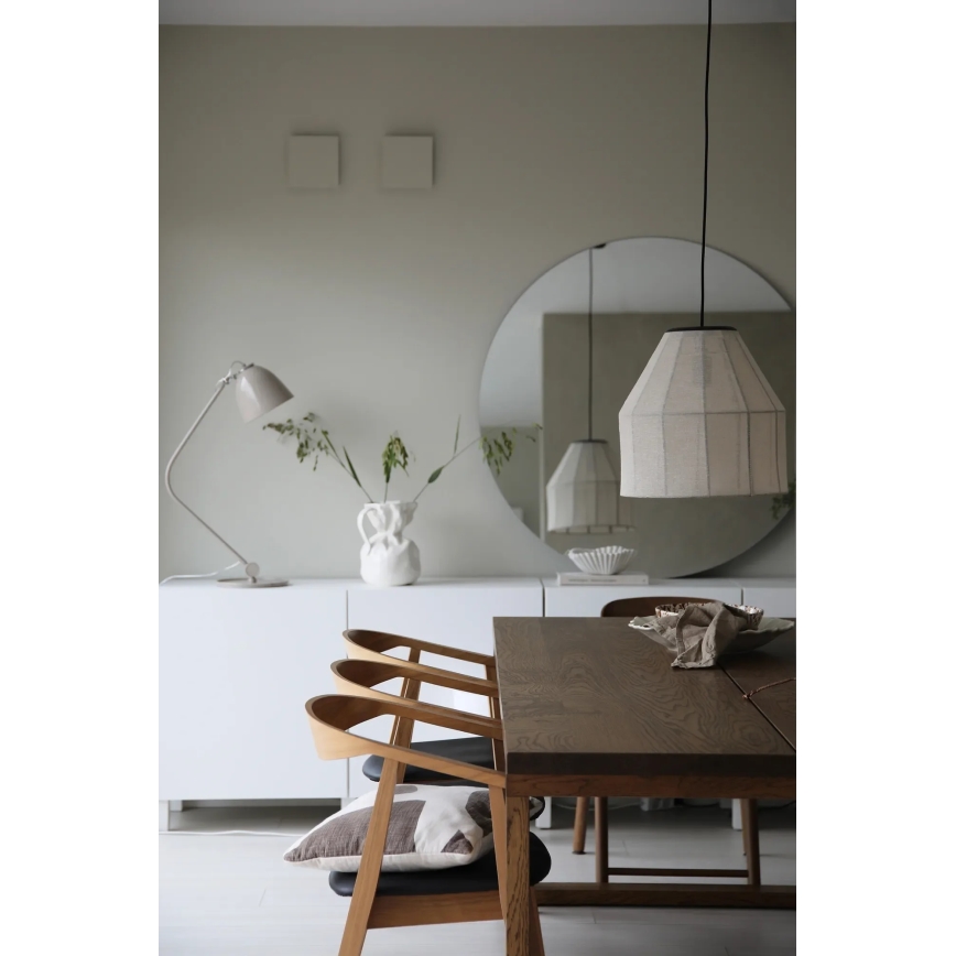Markslöjd 108956 - Suspension sur câble AIKO 1xE27/60W/230V Ø 37 cm crème/noir