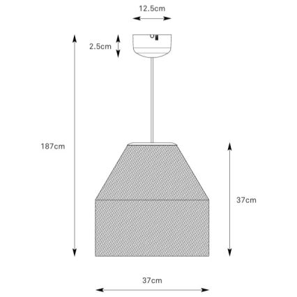 Markslöjd 108956 - Suspension sur câble AIKO 1xE27/60W/230V Ø 37 cm crème/noir