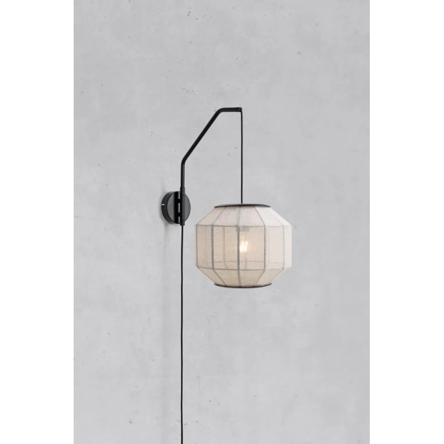 Markslöjd 108957 - Applique murale ASUKA 1xE27/60W/230V crème/noire