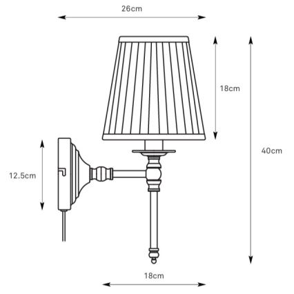Markslöjd 108968 - Applique murale MANOR 1xE14/40W/230V blanc/laiton
