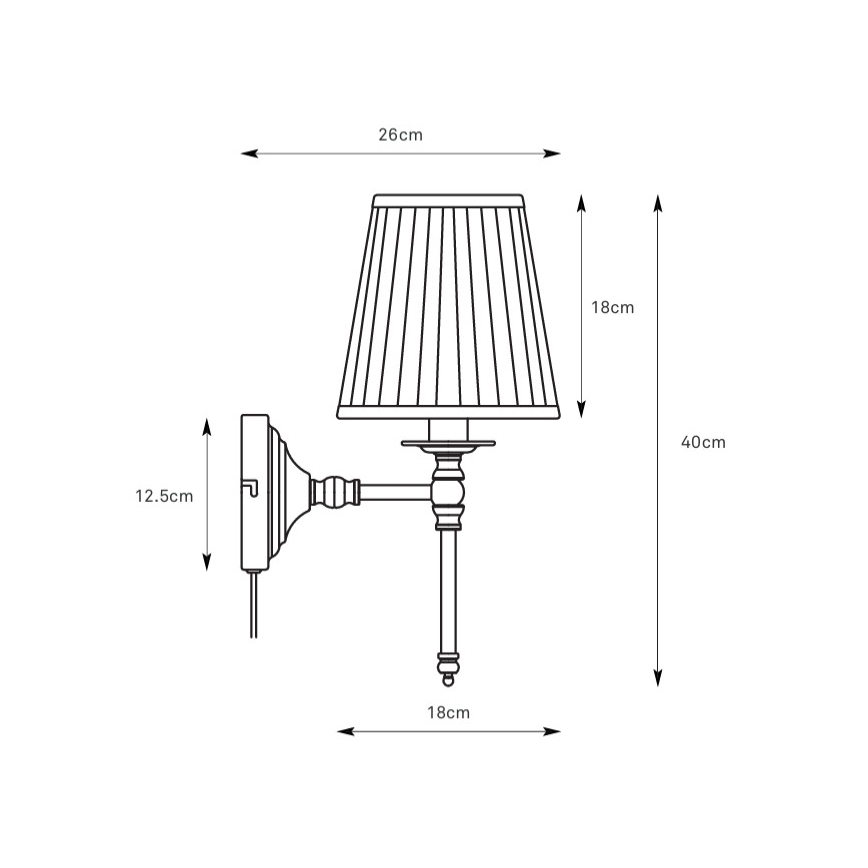 Markslöjd 108968 - Applique murale MANOR 1xE14/40W/230V blanc/laiton