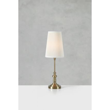 Markslöjd 108969 - Lampe de table NOBLE 1xE14/40W/230V 56 cm blanche/laiton
