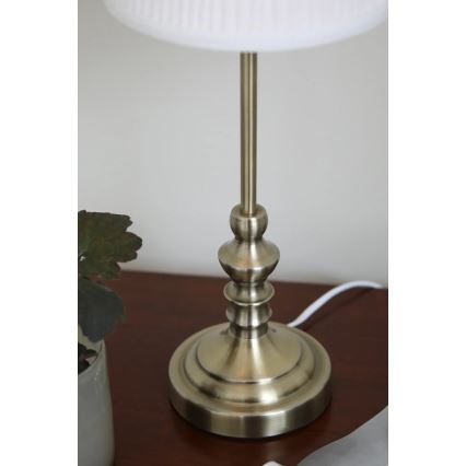 Markslöjd 108969 - Lampe de table NOBLE 1xE14/40W/230V 56 cm blanche/laiton