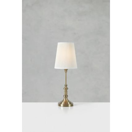 Markslöjd 108970 - Lampe de table NOBLE 1xE14/40W/230V 66 cm blanche/laiton