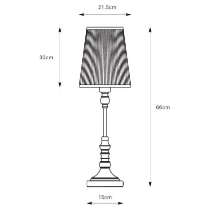 Markslöjd 108970 - Lampe de table NOBLE 1xE14/40W/230V 66 cm blanche/laiton