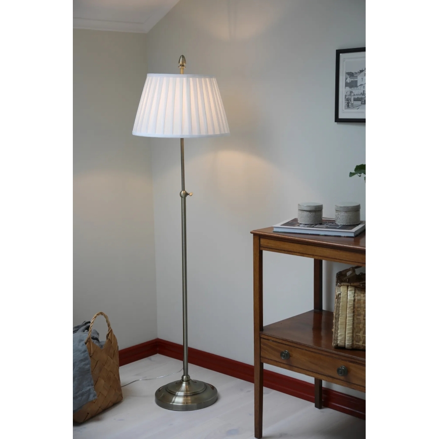 Markslöjd 108972 - Lampadaire OXFORD 1xE14/40W/230V blanc/laiton