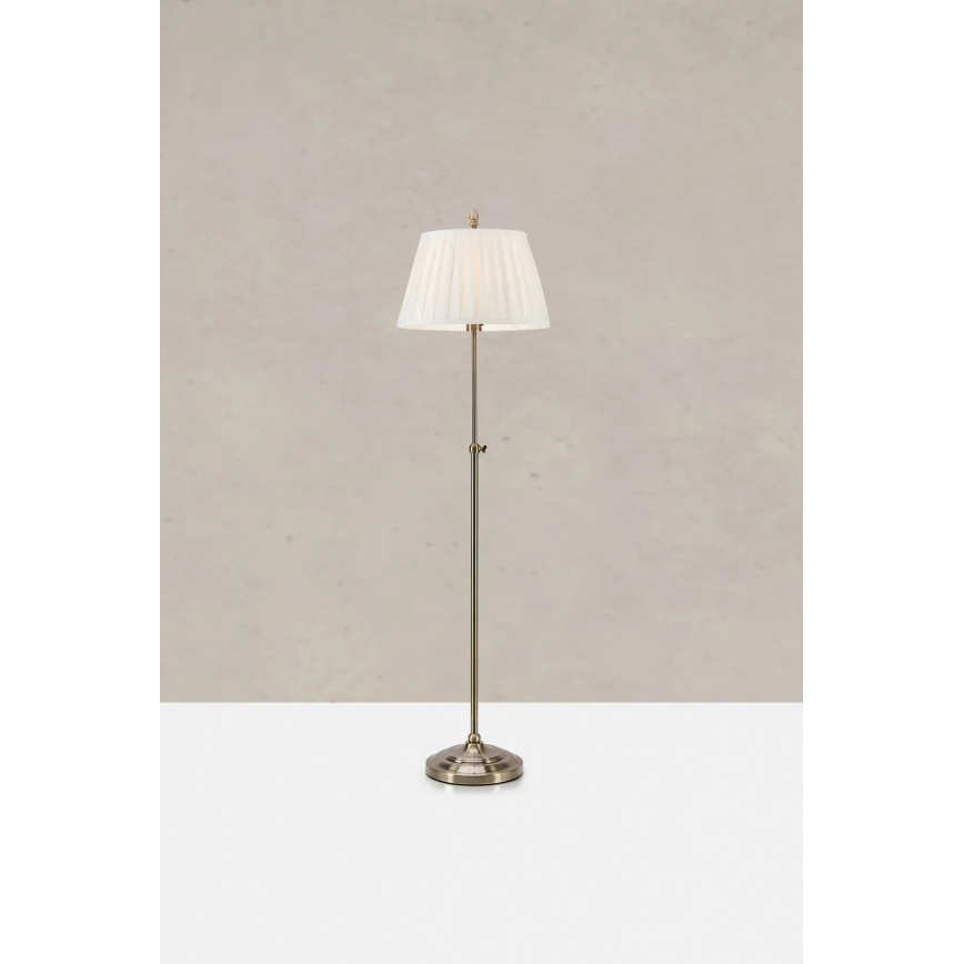 Markslöjd 108972 - Lampadaire OXFORD 1xE14/40W/230V blanc/laiton