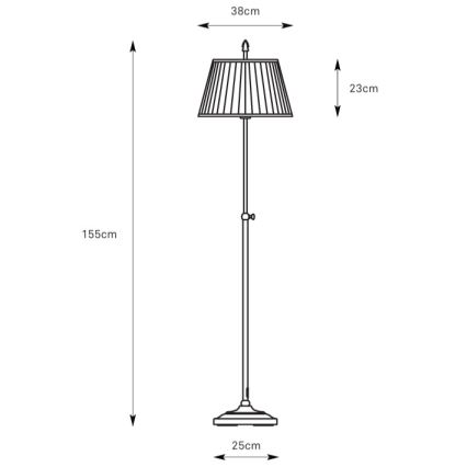 Markslöjd 108972 - Lampadaire OXFORD 1xE14/40W/230V blanc/laiton