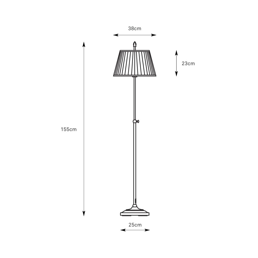 Markslöjd 108972 - Lampadaire OXFORD 1xE14/40W/230V blanc/laiton