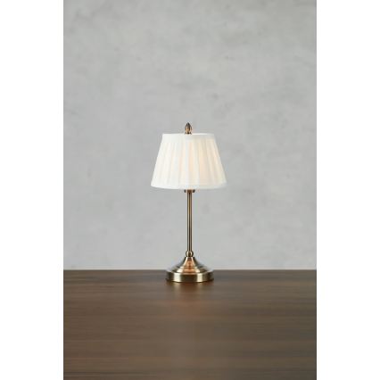 Markslöjd 108973 - Lampe de table OXFORD 1xE14/40W/230V blanche/laiton