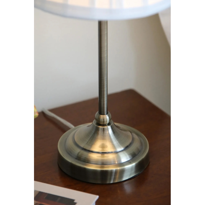 Markslöjd 108973 - Lampe de table OXFORD 1xE14/40W/230V blanche/laiton