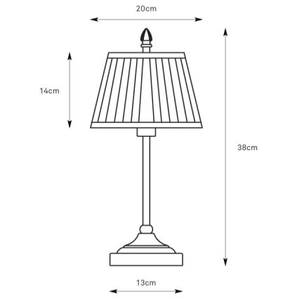 Markslöjd 108973 - Lampe de table OXFORD 1xE14/40W/230V blanche/laiton