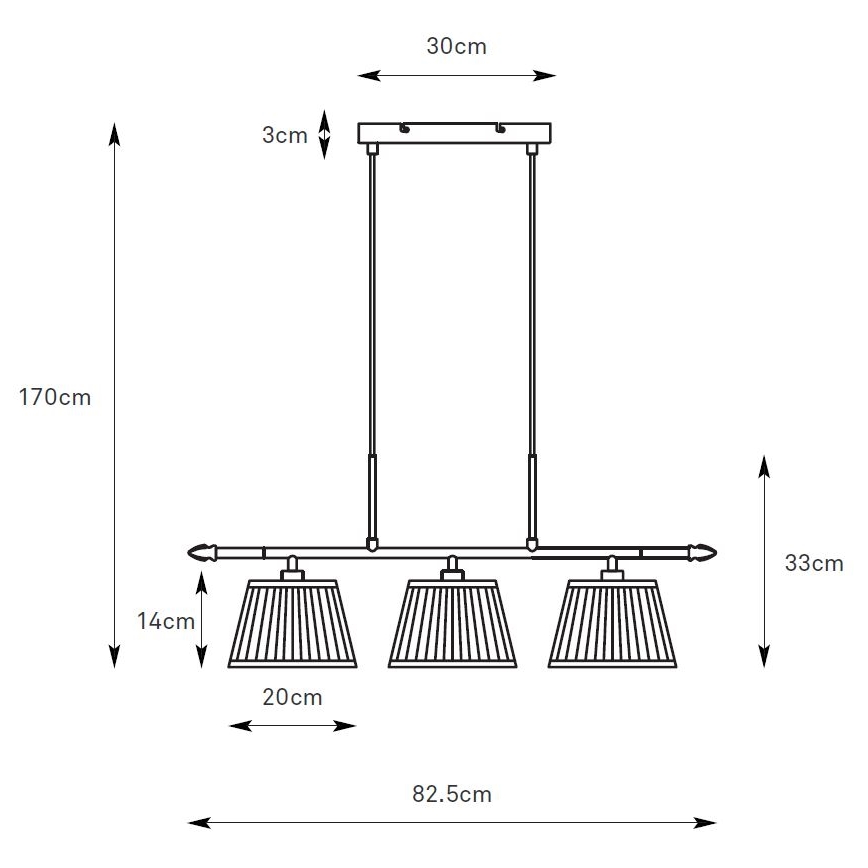 Markslöjd 108975 - Suspension sur câble OXFORD 3xE14/40W/230V laiton/blanc