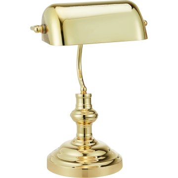 Markslöjd 108977 - Lampe de table BANKERS 1xE14/40W/230V dorée