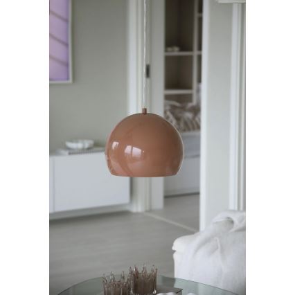 Markslöjd 108987 - Suspension POP sur câble 1xE27/40W/230V Ø 28 cm marron
