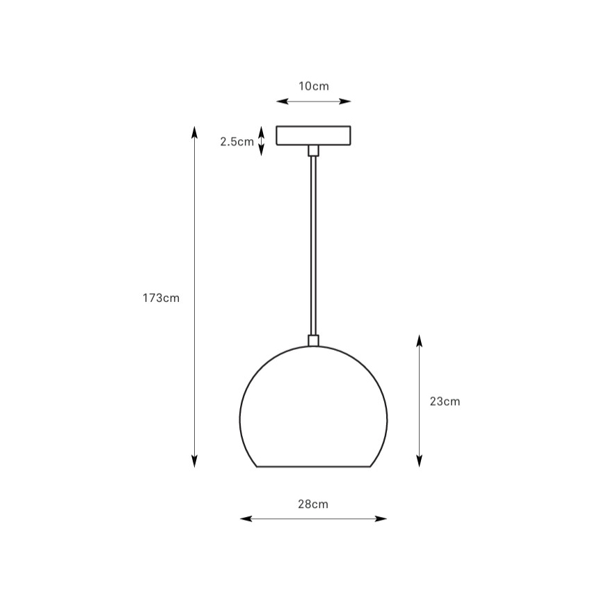 Markslöjd 108987 - Suspension POP sur câble 1xE27/40W/230V Ø 28 cm marron