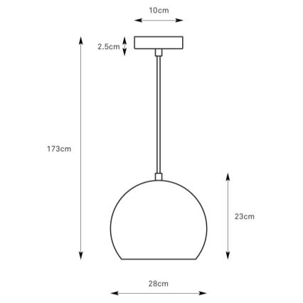 Markslöjd 108988 - Suspension POP sur câble 1xE27/40W/230V Ø 28 cm vert