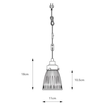 Markslöjd 109009 - Suspension sur câble BELLIS 1xE14/40W/230V chrome mat