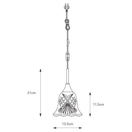 Markslöjd 109011 - Suspension sur câble LUNA 1 x E14, 40 W, 230 V, en laiton