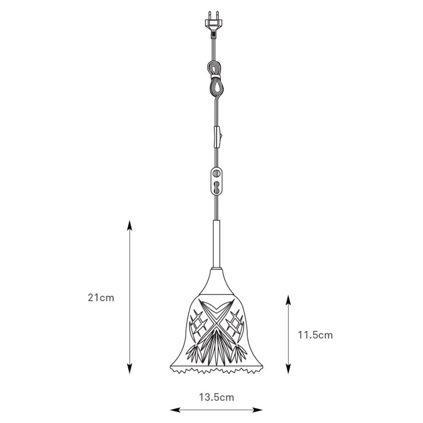 Markslöjd 109012 - Suspension sur câble LUNA 1xE14/40W/230V chrome mat