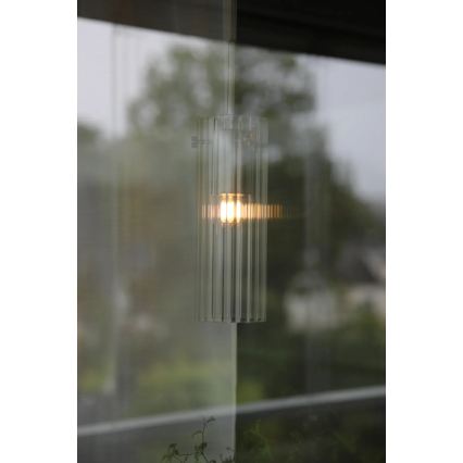 Markslöjd 109013 - Suspension à câble TIBIA 1xE14/40W/230V verre transparent/laiton