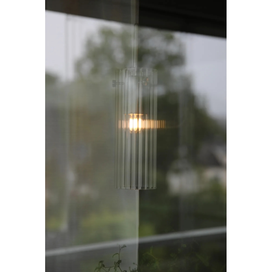 Markslöjd 109013 - Suspension à câble TIBIA 1xE14/40W/230V verre transparent/laiton