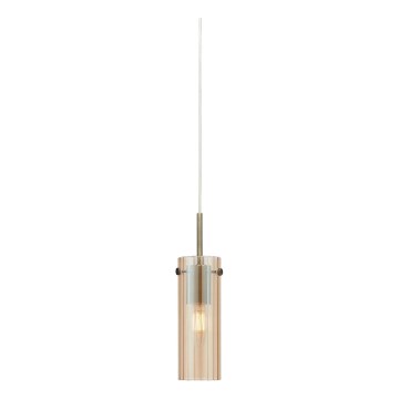 Markslöjd 109015 - Suspension sur câble TIBIA 1xE14/40W/230V beige fumé/laiton