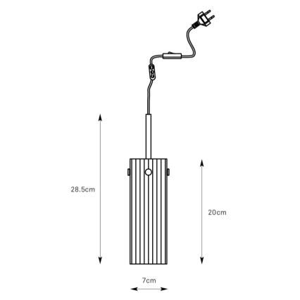 Markslöjd 109015 - Suspension sur câble TIBIA 1xE14/40W/230V beige fumé/laiton