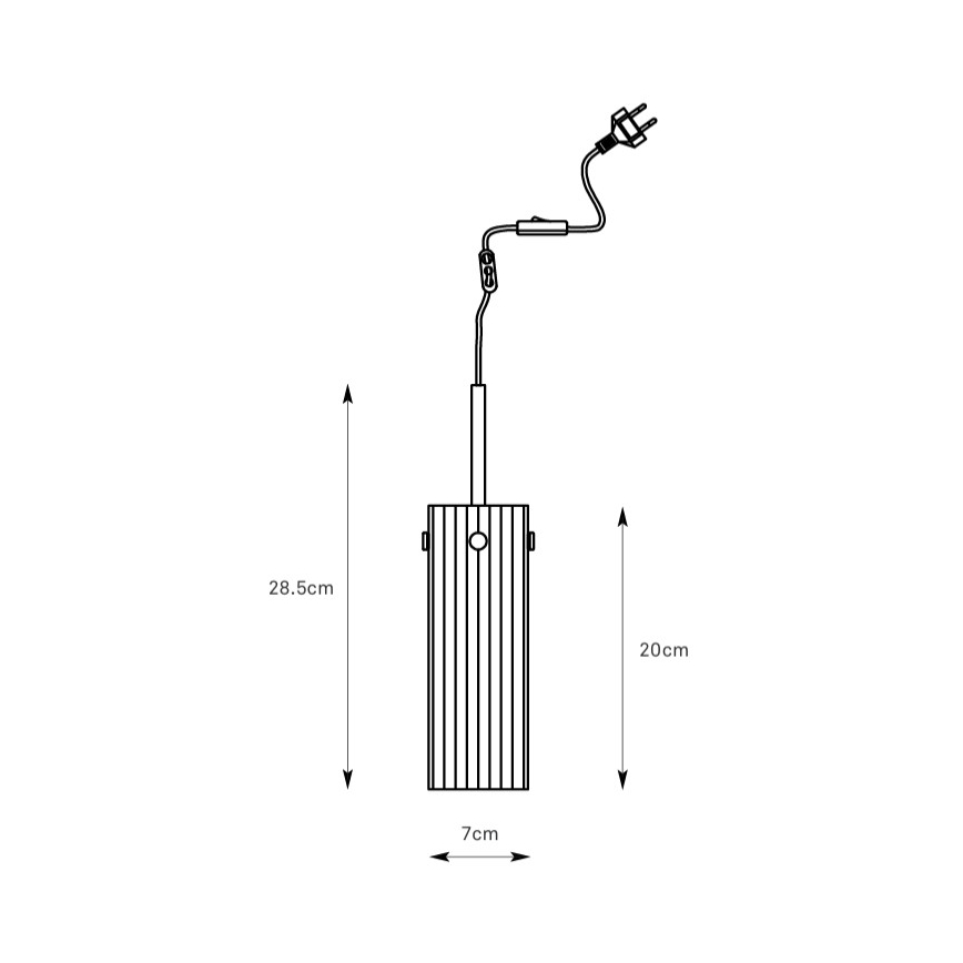 Markslöjd 109015 - Suspension sur câble TIBIA 1xE14/40W/230V beige fumé/laiton