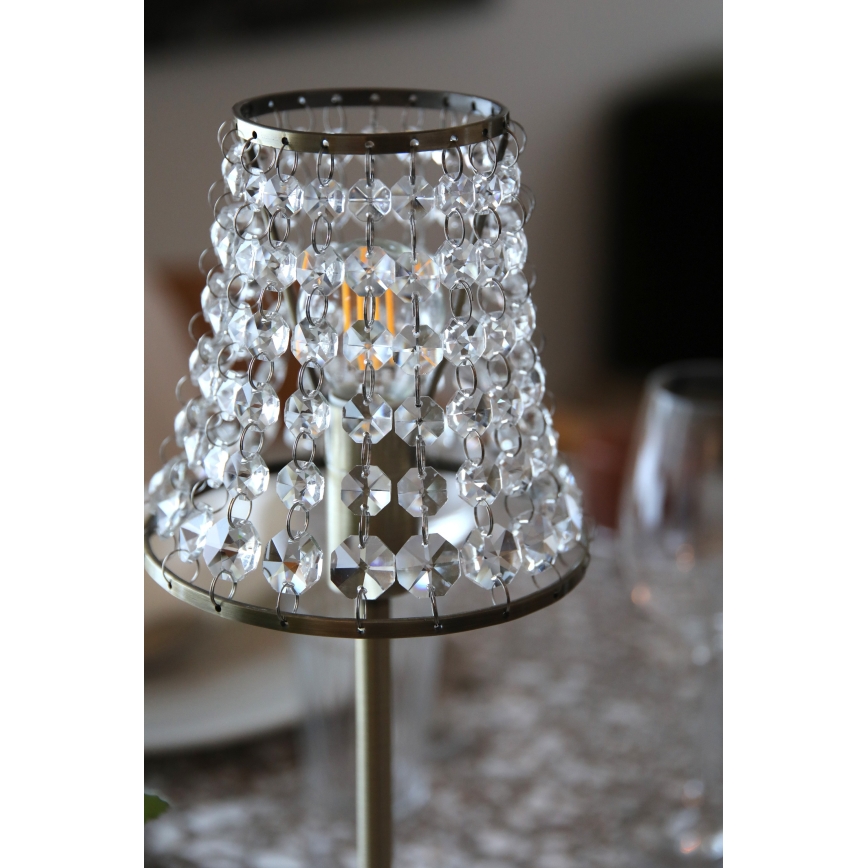 Markslöjd 109125 - Lampe de table tactile LED dimmable rechargeable LIORA 1xE14/2W/2000 mAh en laiton
