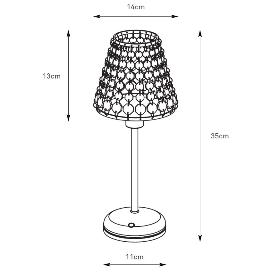 Markslöjd 109125 - Lampe de table tactile LED dimmable rechargeable LIORA 1xE14/2W/2000 mAh en laiton
