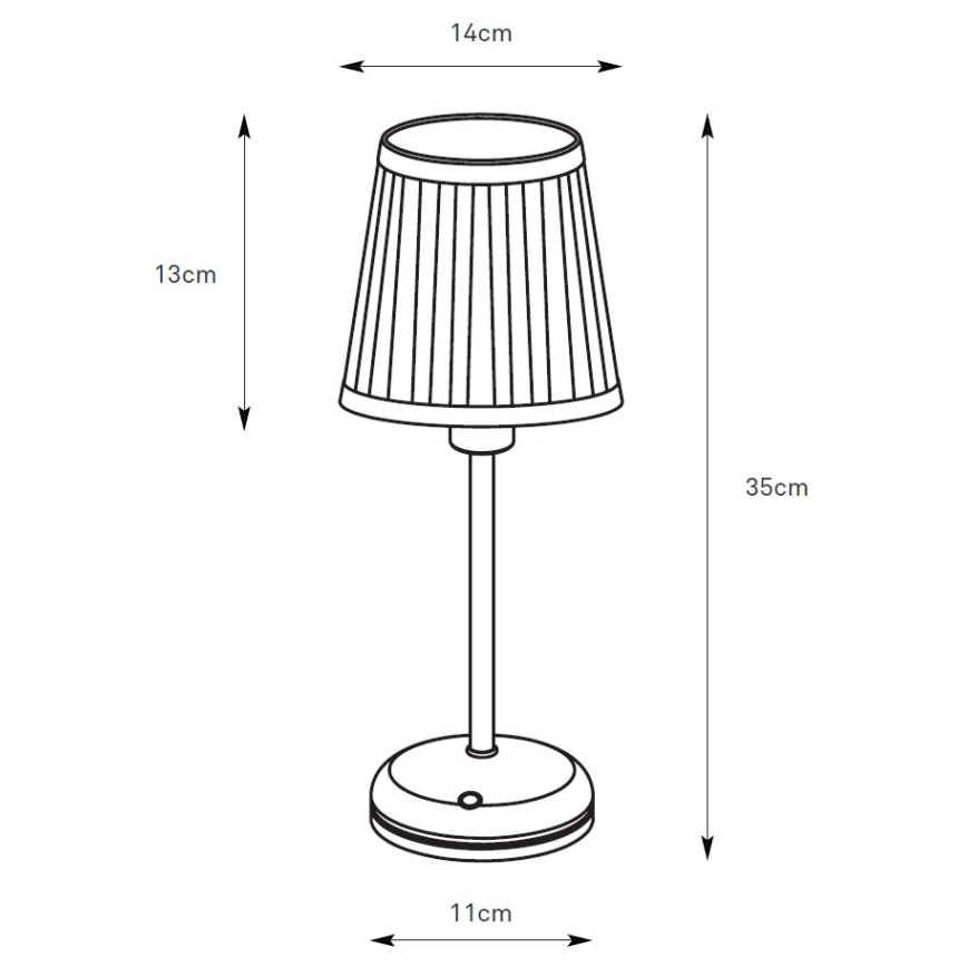 Markslöjd 109126 - Lampe de table LED dimmable rechargeable à commande tactile ANNO 1xE14/2W/2000 mAh blanc/laiton