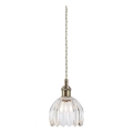 Markslöjd 109136 - Suspension sur câble GOTA, 1xE14/40W/230V, Ø 13 cm, laiton/verre transparent