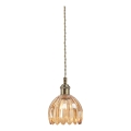 Markslöjd 109137 - Suspension sur câble GOTA 1xE14/40W/230V beige fumé/laiton