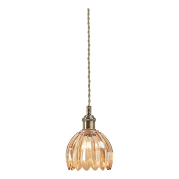 Markslöjd 109137 - Suspension sur câble GOTA 1xE14/40W/230V beige fumé/laiton