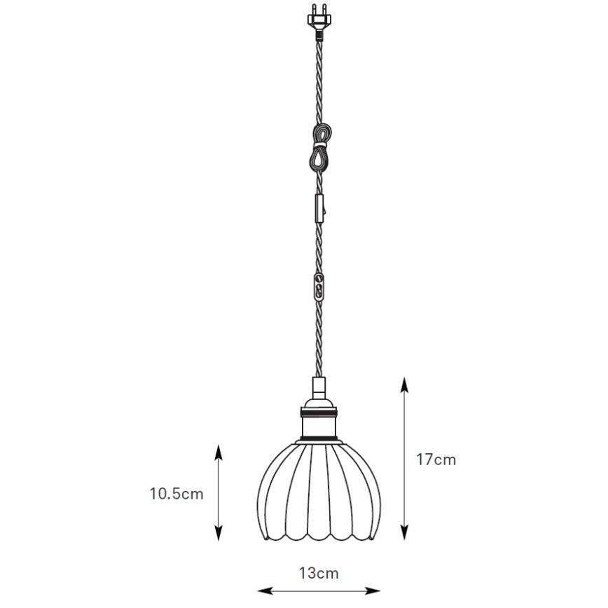 Markslöjd 109137 - Suspension sur câble GOTA 1xE14/40W/230V Ø 13 cm beige fumé/laiton