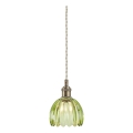 Markslöjd 109138 - Suspension à câble GOTA 1xE14/40W/230V Ø 13 cm vert fumé/laiton